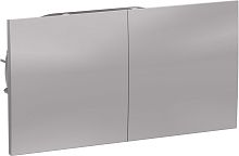 Розетка с заземлением Systeme Electric AtlasDesign 1-м. 2 мод. сдвижная крышка алюминий картинка